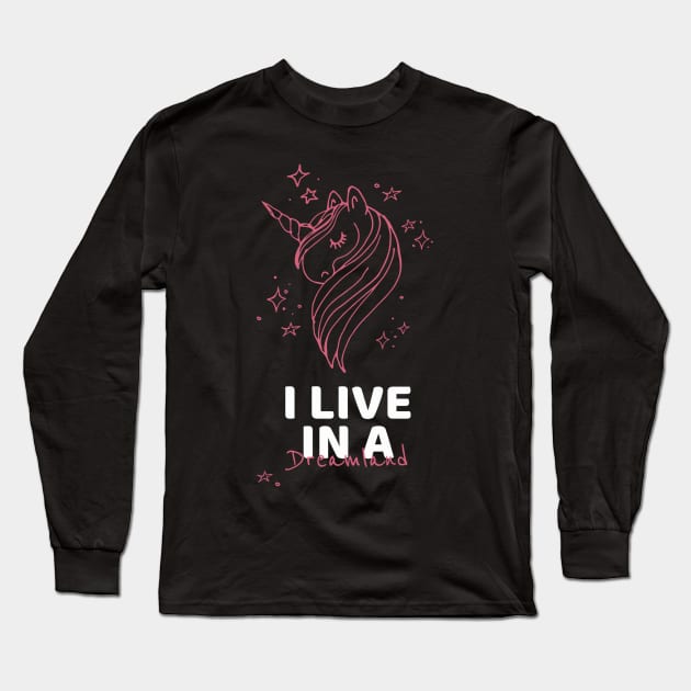 Unicorn Dream Long Sleeve T-Shirt by Thibazy Shop